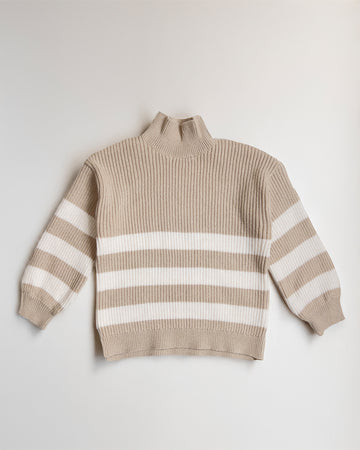 Kid's High Neck Unisex Sweater | Pullover, Ribbed Hem