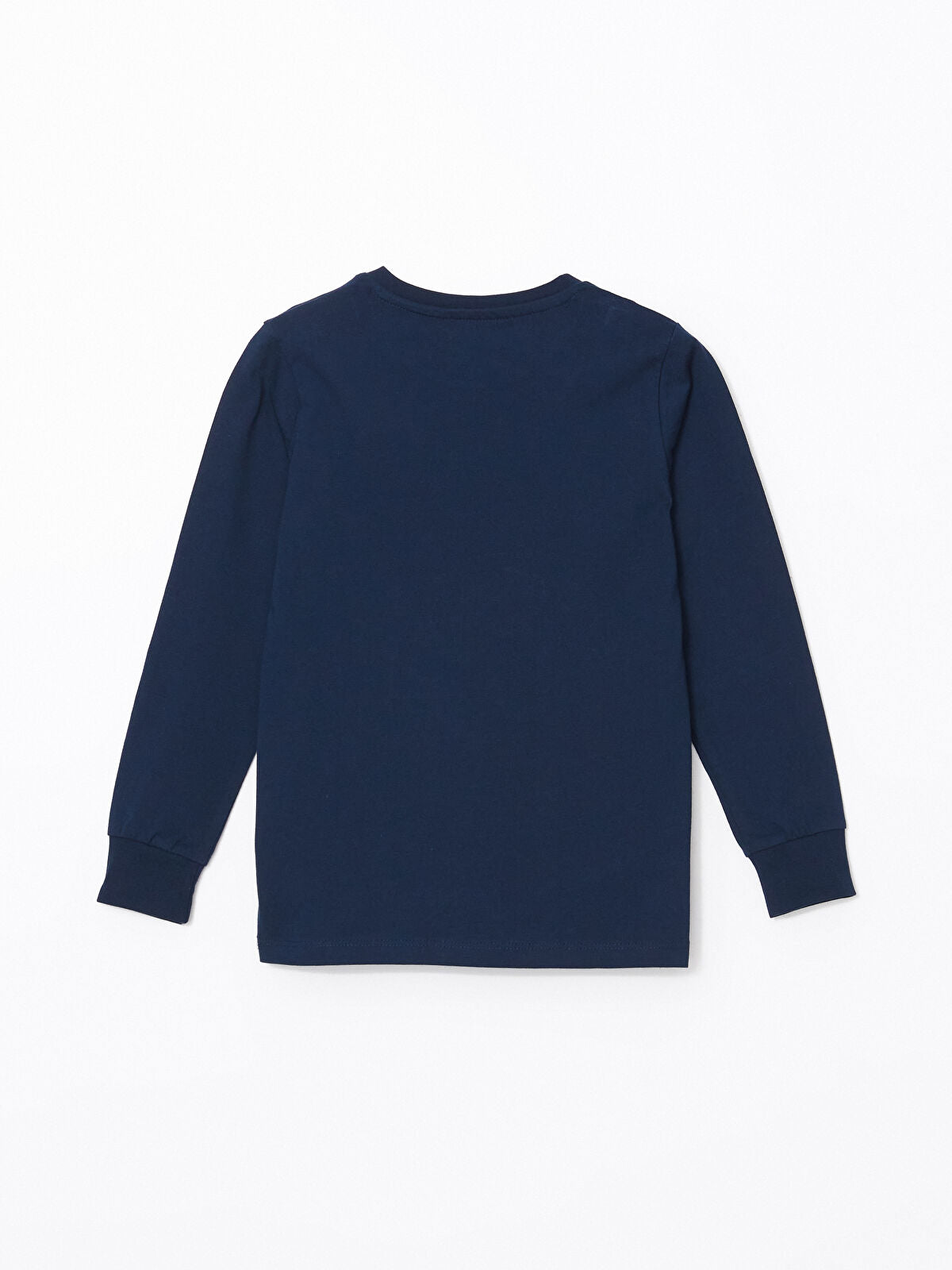 Boys Full Sleeve crew neck cotton t-shirt in navy blue color