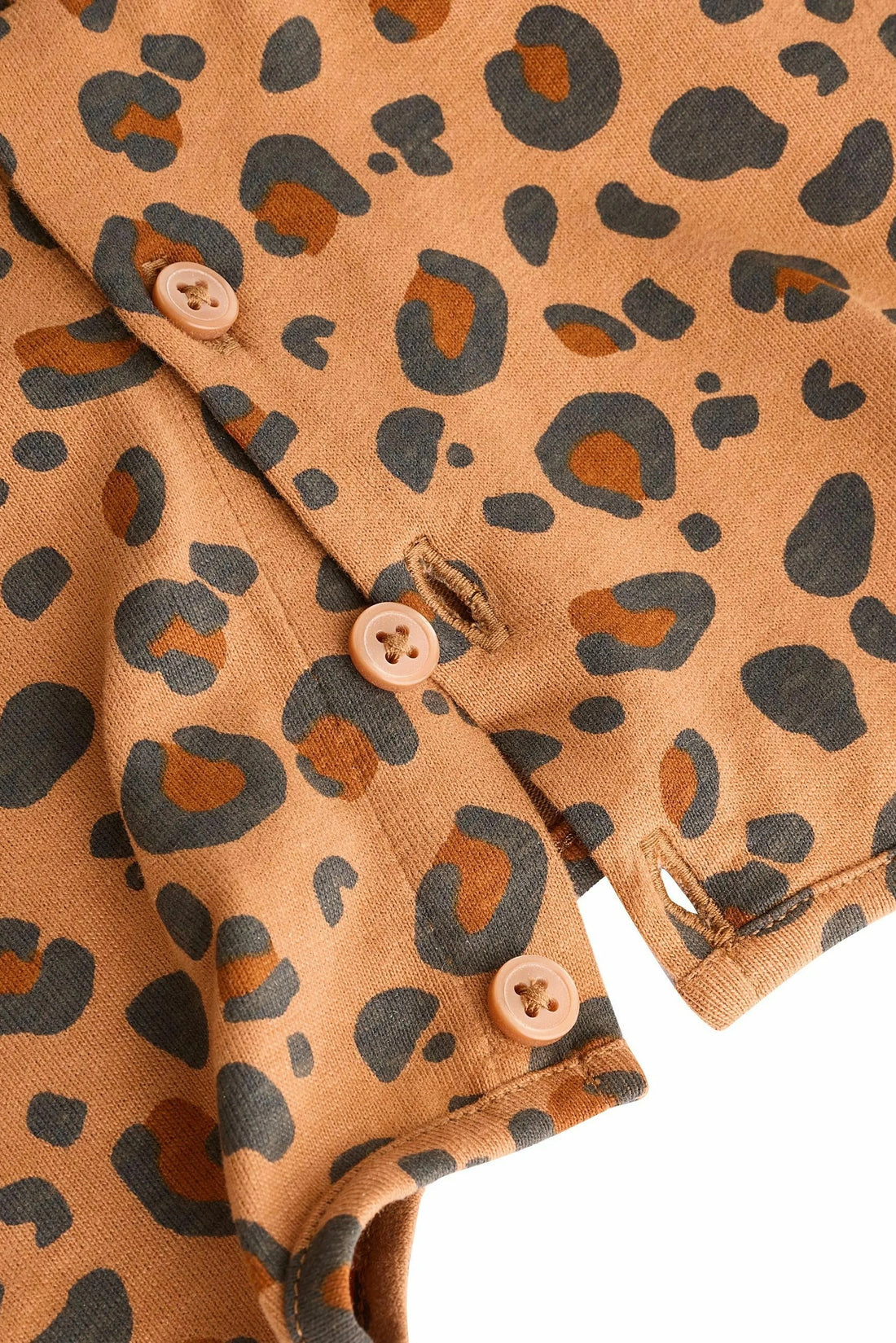 Baby Girl's Leopard Print Ruffled Long Sleeve Dress