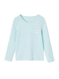 Mint Color Full Sleeve Girls T-shirt _ Cotton Fabric