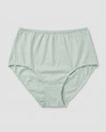 Mint sage green high-waisted cotton brief for women front view