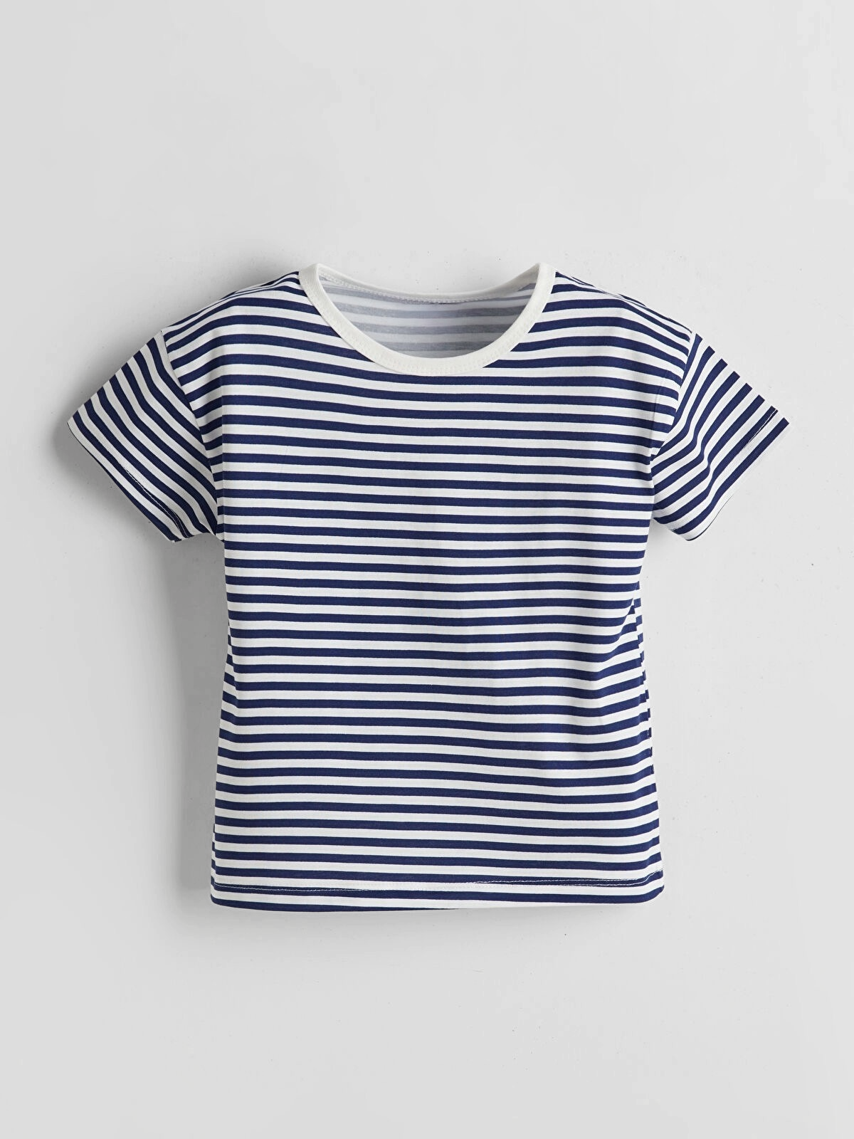 Navy & White Striped Baby T-Shirt