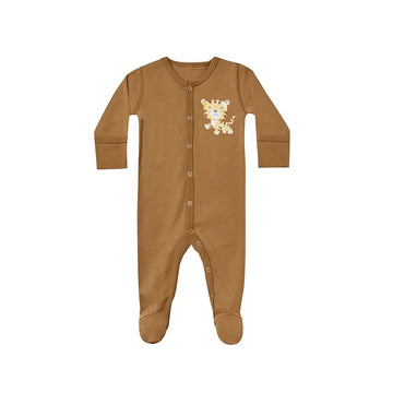 Baby Romper | Cotton, Full Sleeve, Attached Foorwear