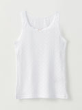 Pack of 2 Toddler Girl’s pointelle Lace trimmed tank top in white 