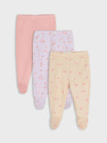 Pack of 3 Multicolor Organic Cotton Leggings | Cotton, Footwear, Stretchable Waist