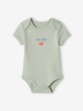 Pack of 5 Half Sleeve Cotton Bodysuit sea baby print