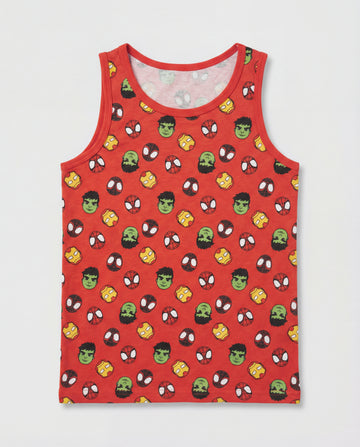 Soft Cotton Kid's Red Tank Top 