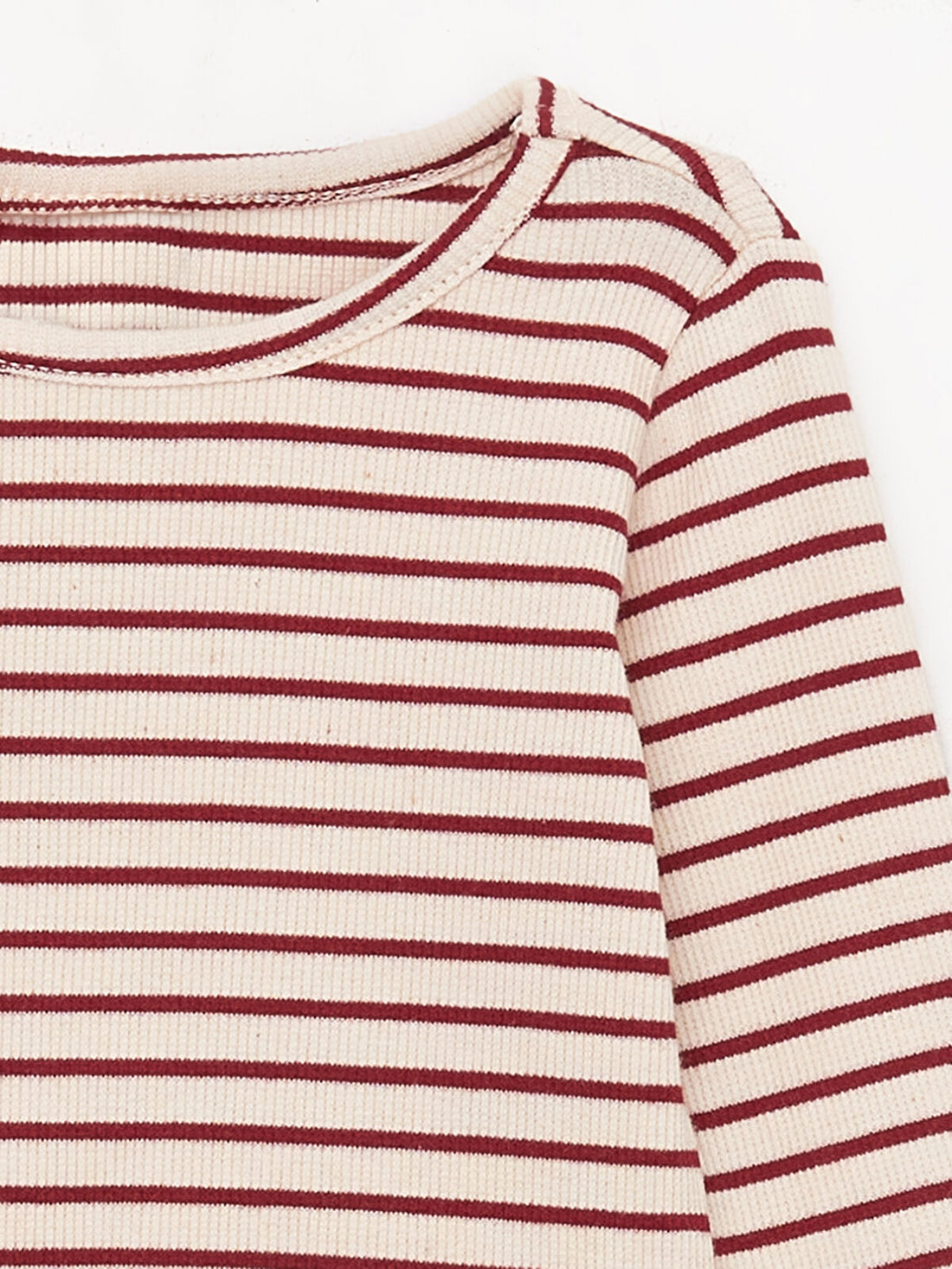 toddler baby girls long sleeve t-shirt in red stripe pattern