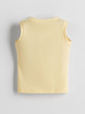 Sleeveless Yellow Baby Set Tops Back