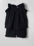 Soft Cotton Baby Girl's Muslin Set | Black
