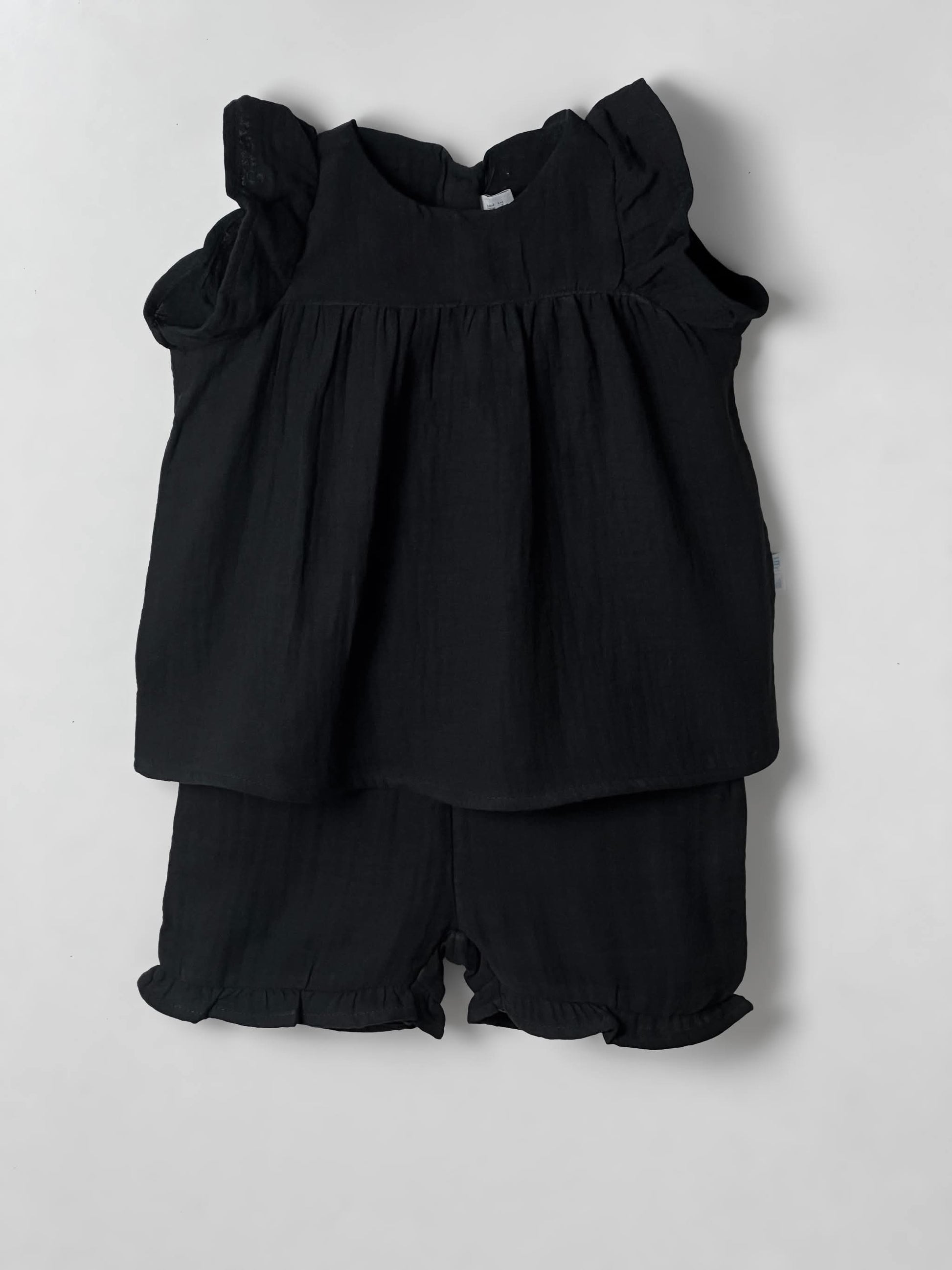 Soft Cotton Baby Girl's Muslin Set | Black