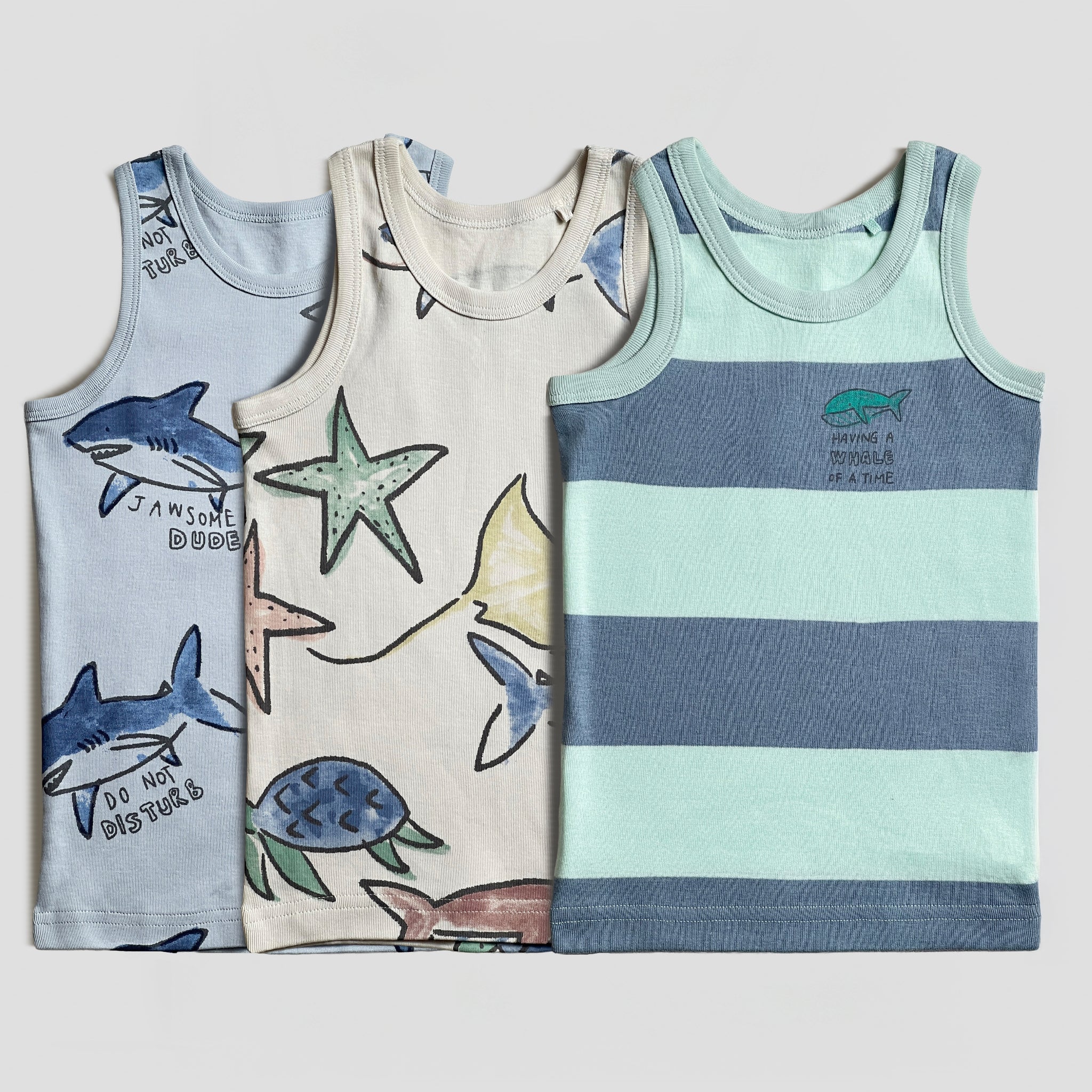 Soft Cotton Toddler Boys Tank Top 3 Pieces Pack