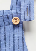 Striped Cotton Dungarees | Cotton, Button Opening