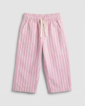 Toddler Girl's Vertical Stripe Trouser Pant