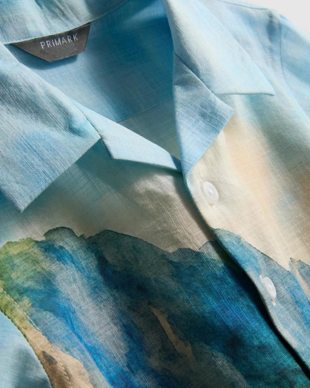Toddler Linen Shirt - Scenic Print