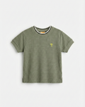 Toddler Cotton Waffle Pattern Half Sleeve T-Shirt - Olive
