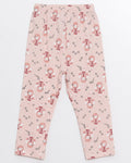 Toddler Baby 2-piece cotton pajama set in Pink color with a cute Fairy print, polo collar, and long sleeves.