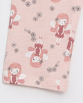 Toddler Baby 2-piece cotton pajama set in Pink color with a cute Fairy print, polo collar, and long sleeves.