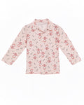 Toddler Baby Girl 2-piece cotton pajama set in Pink color with a cute Fairy print, polo collar, and long sleeves.