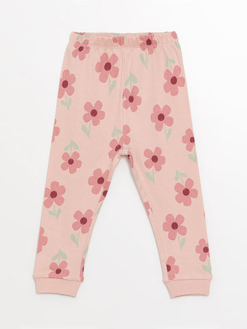 Toddler Baby Girl's Leggings made of Cotton fabric and Floral Print