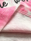 Toddler Baby Girl's Shorts and T-shirt Set in pink spiral pattern