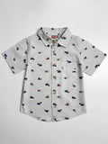 Toddler Boy's Half Sleeve Cotton Shirt | Relaxed Fit