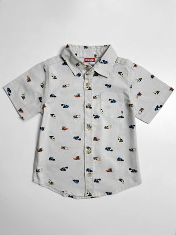 Toddler Boy's Half Sleeve Cotton Shirt | Relaxed Fit