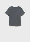 Toddler Boy's Half Sleeve Cotton T-shirt | Grey