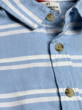Toddler Boys Light Blue Striped Cotton Shirt
