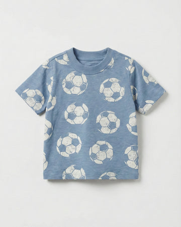Toddler Cotton T-shirt | Soccer Print