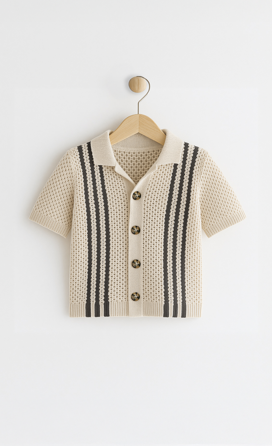 Toddler Crochet Polo T-shirt | Cotton, Cuban Collar
