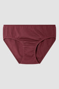 Maroon toddler girls underwear on a light gray background