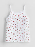 Toddler Girl's Strappy Cotton White Tops