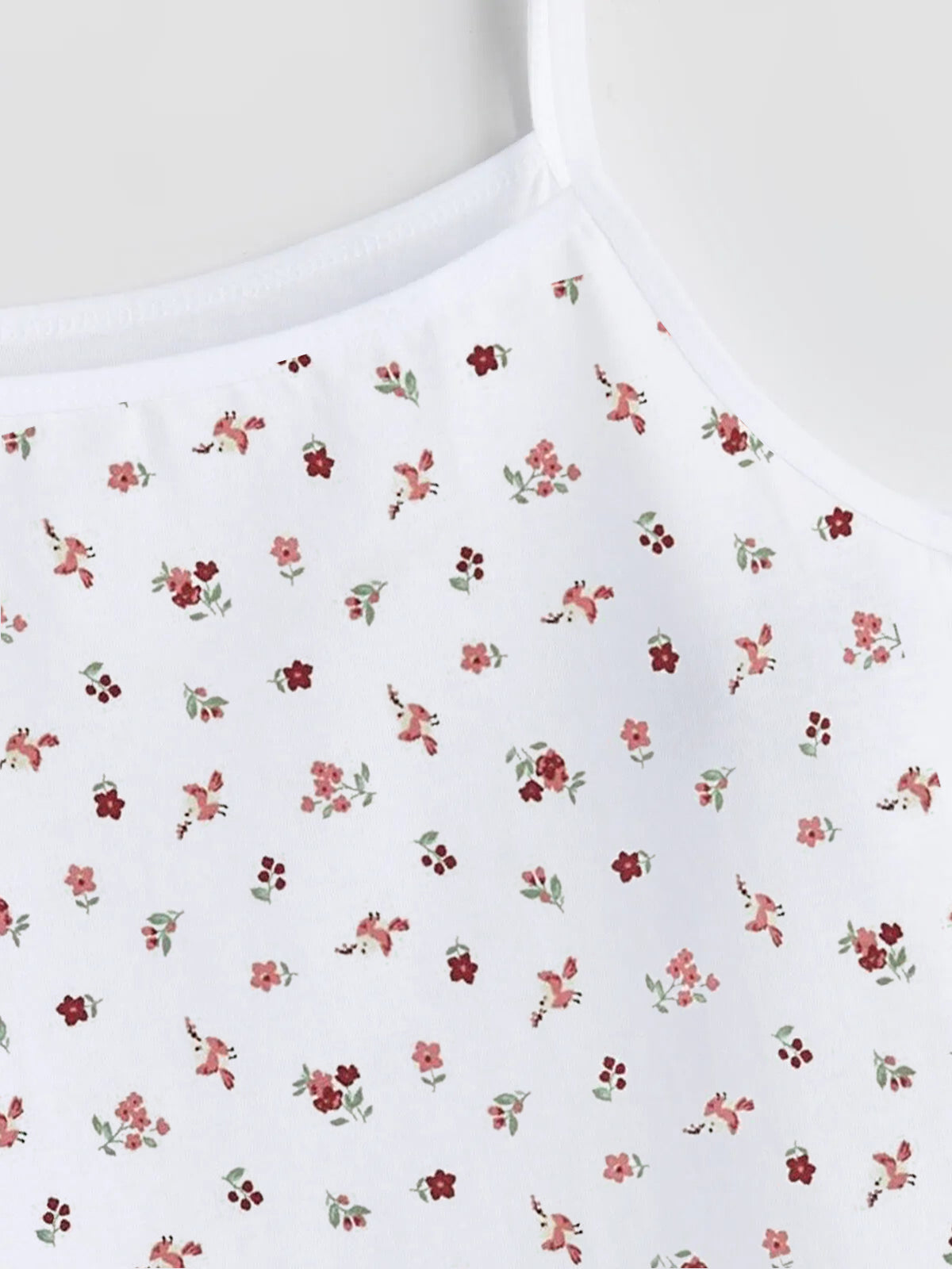Toddler Girl's Strappy Cotton White Tops close