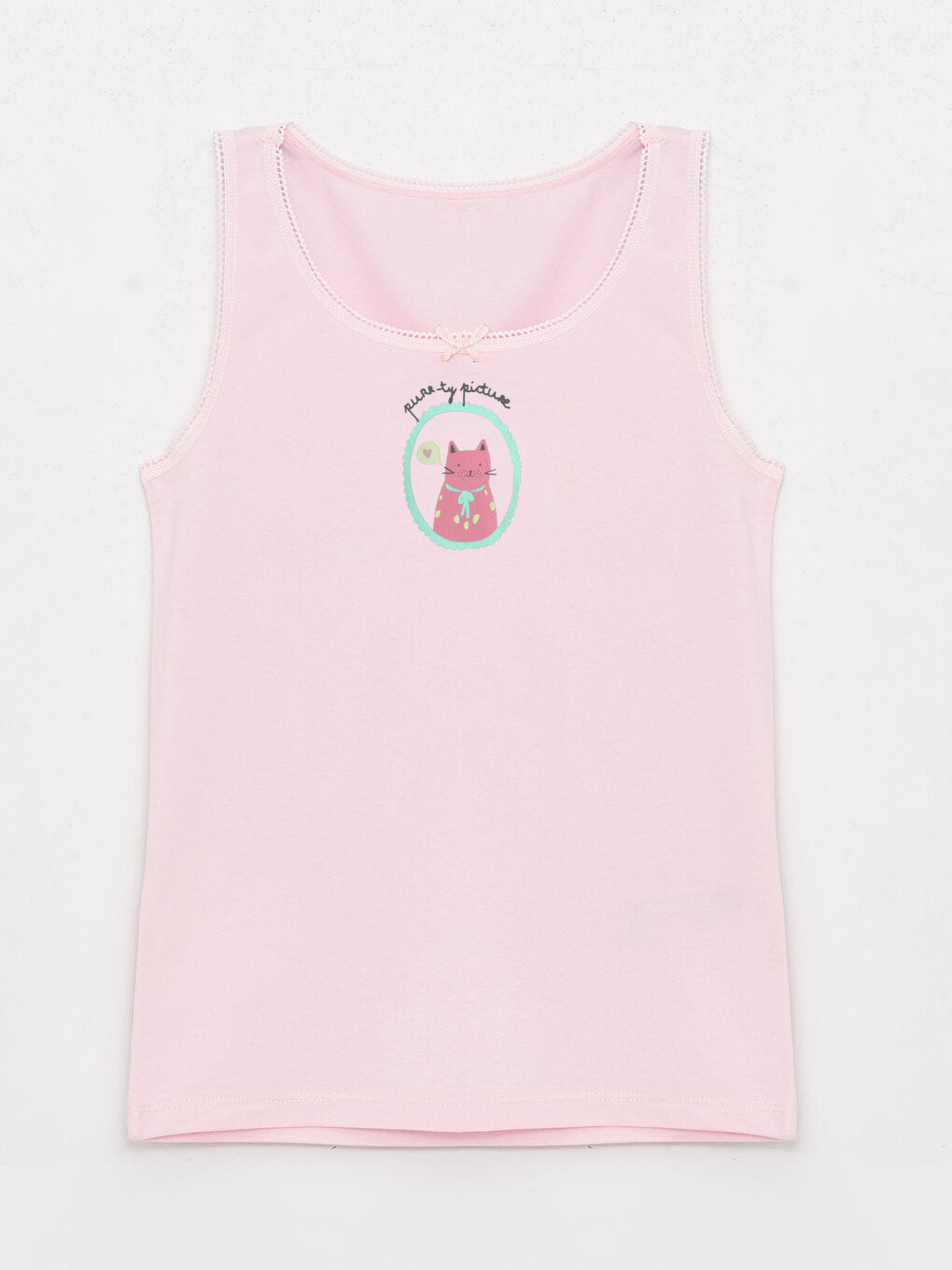 Toddler Girls' Pink Tank Top – "Purr-ty Picture" Cat Design