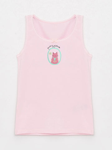 Toddler Girls' Pink Tank Top – "Purr-ty Picture" Cat Design