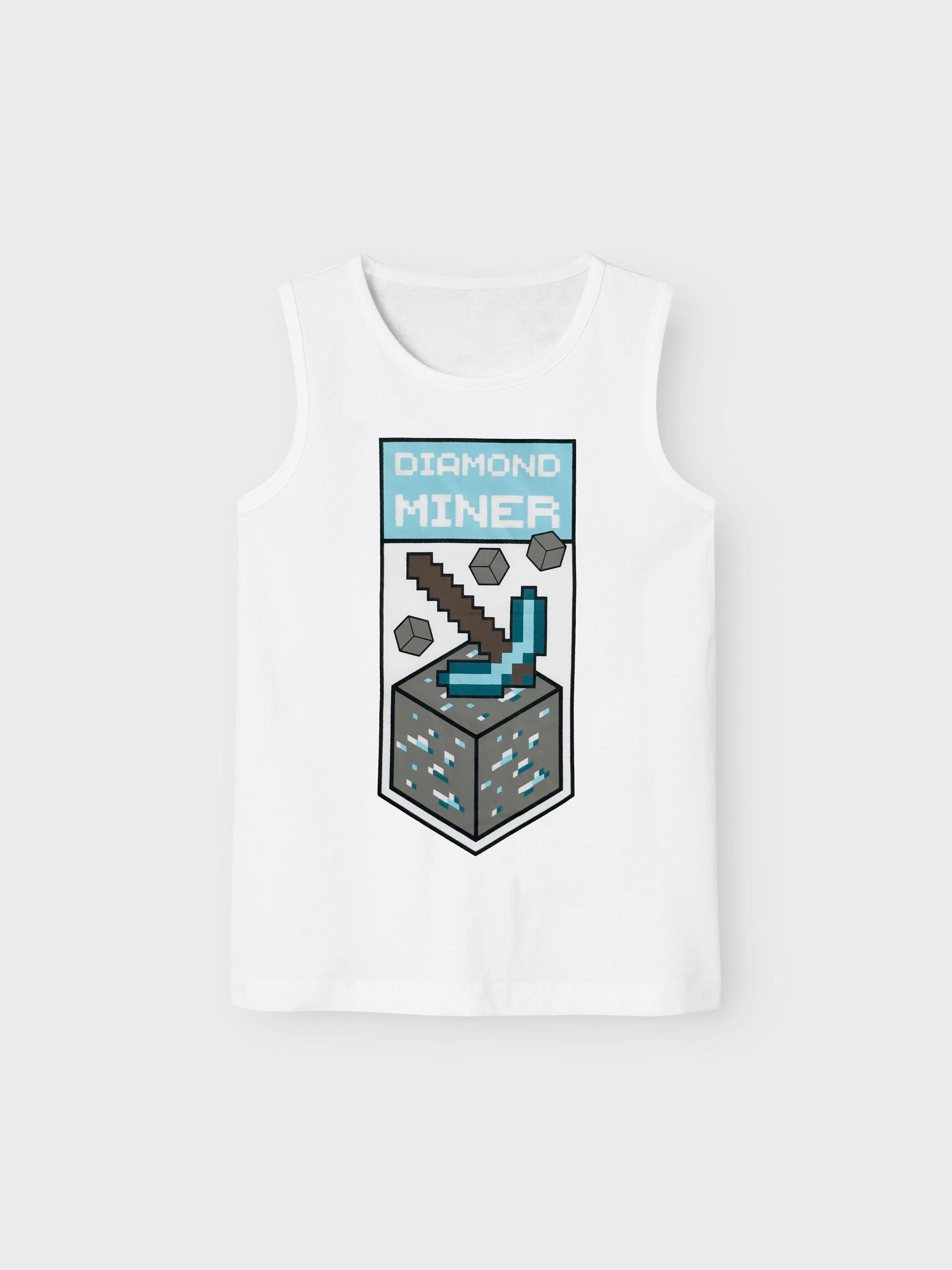 Toddler Tank Top | White, Minecraft Theme