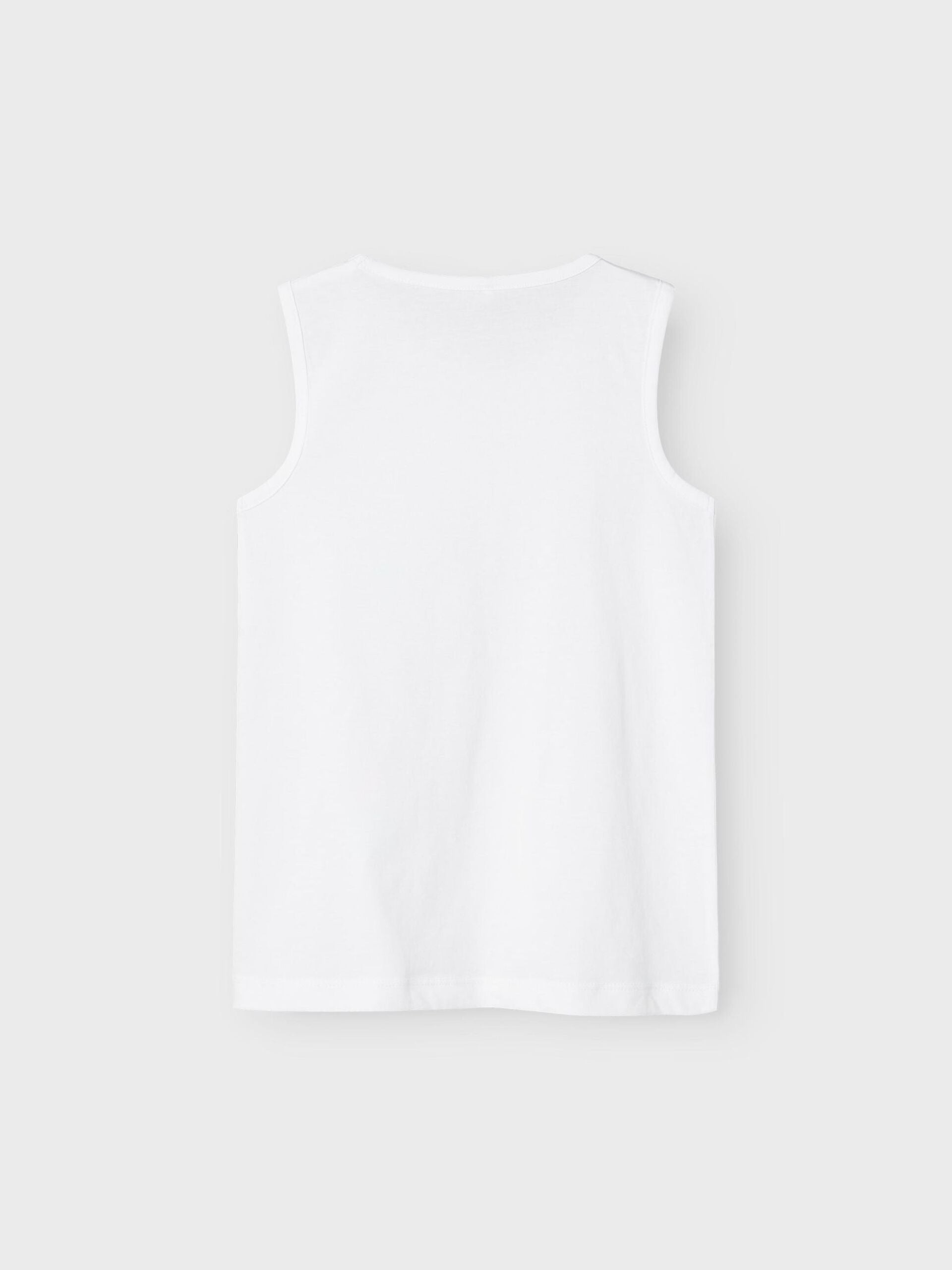 Toddler Tank Top | White, Minecraft Print back