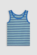 Toddler's 2-Pack Cotton Striped Tank Tops blue stripe