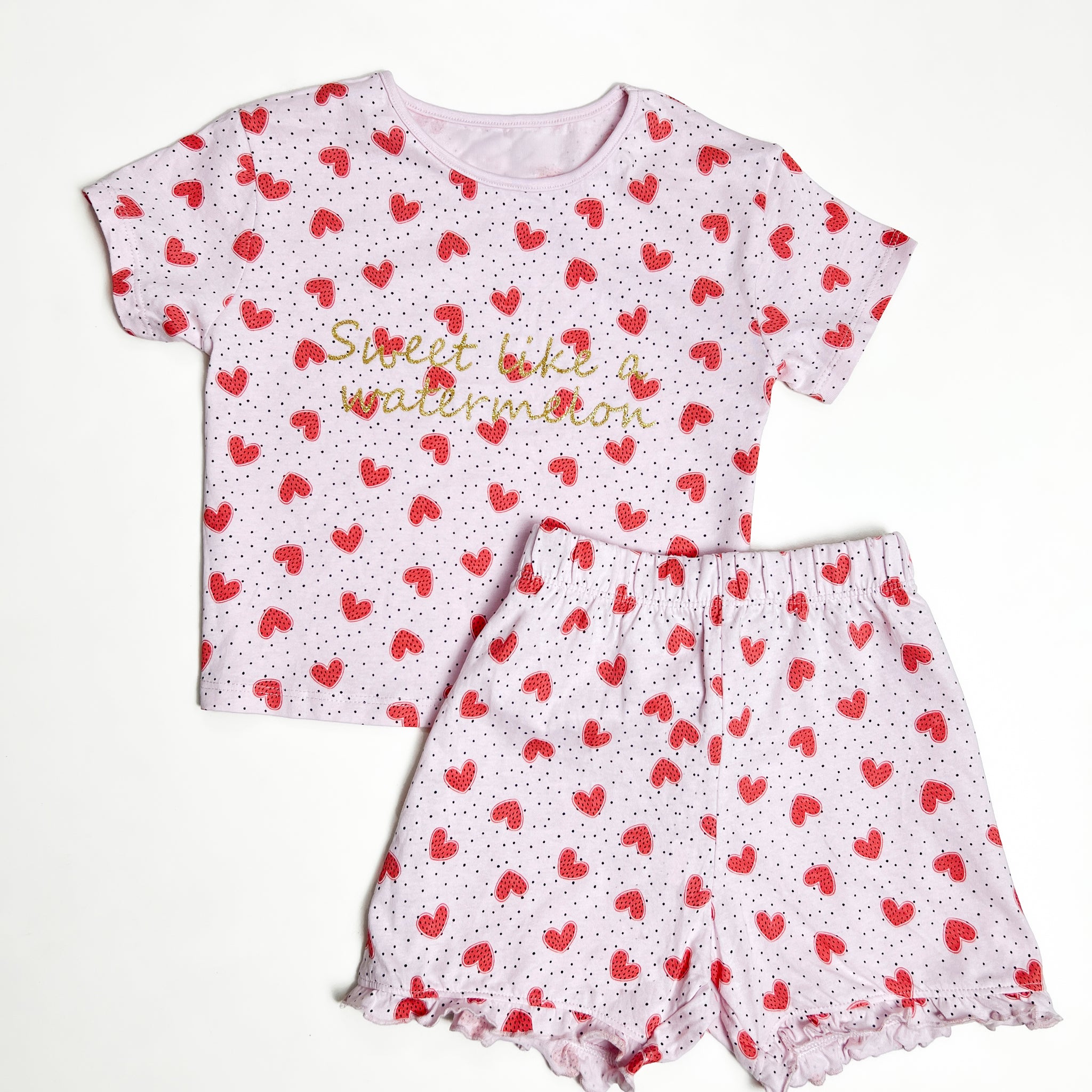 Toddler to Adult Girls Crop Top & Short Set  in Cotton fabric