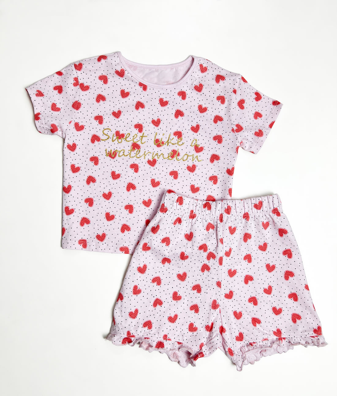 Toddler to Adult Girls Crop Top & Short Set  in Cotton fabric