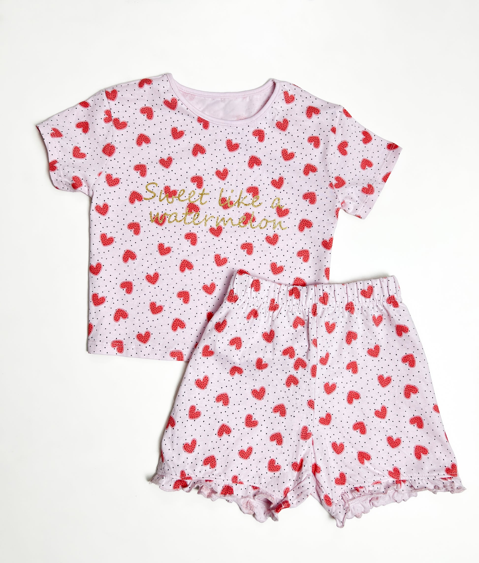 Toddler to Adult Girls Crop Top & Short Set  in Cotton fabric