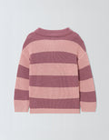 Unisex Kid's Striped Knit Pullover Jumper back