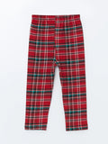 Unisex Toddler Baby Pajama in Cotton fabric and red Checked Print