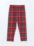 Unisex Toddler Baby Pajama in Cotton fabric and red Checked Print