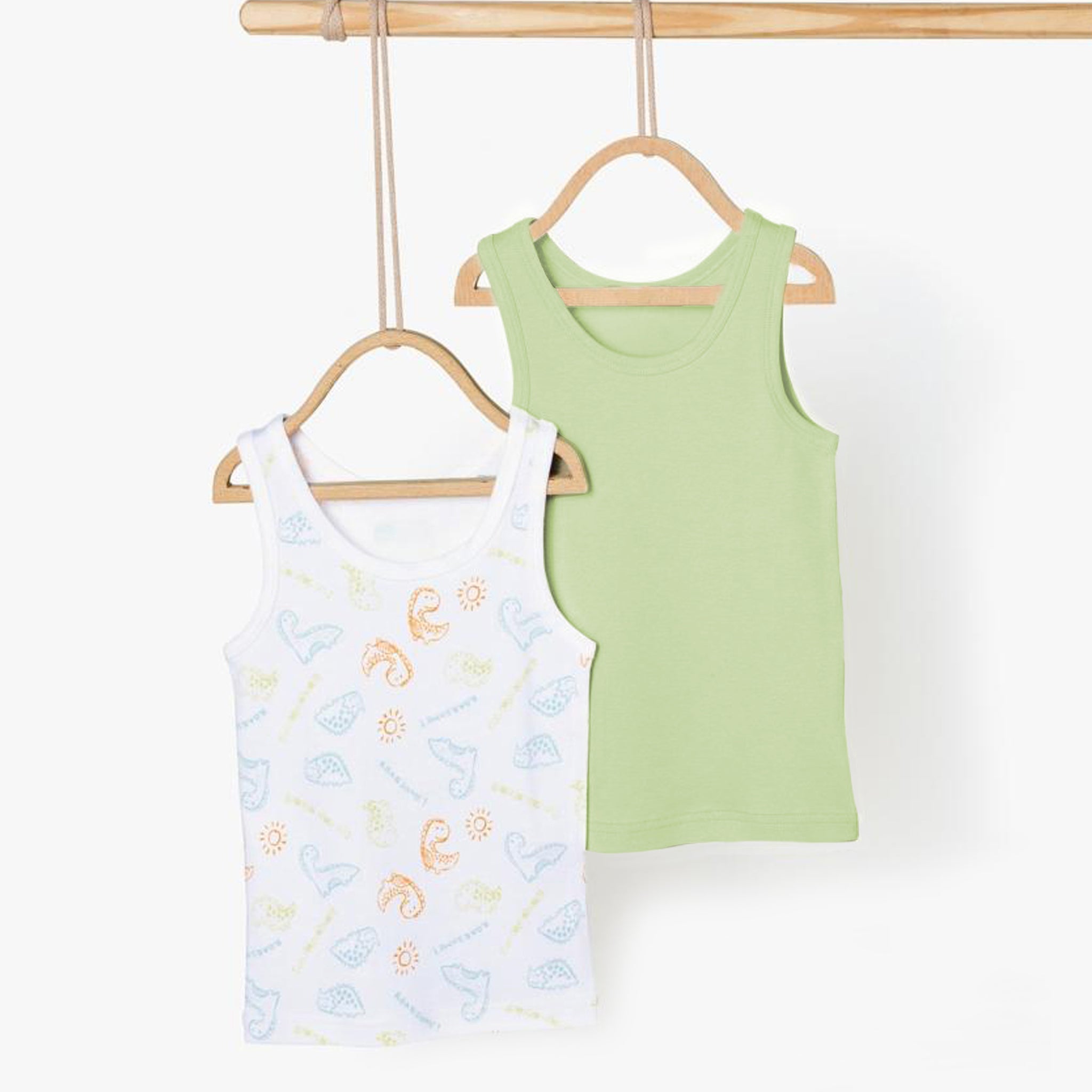 Pack of 2 Cotton Fabric Kid's Tank Tops