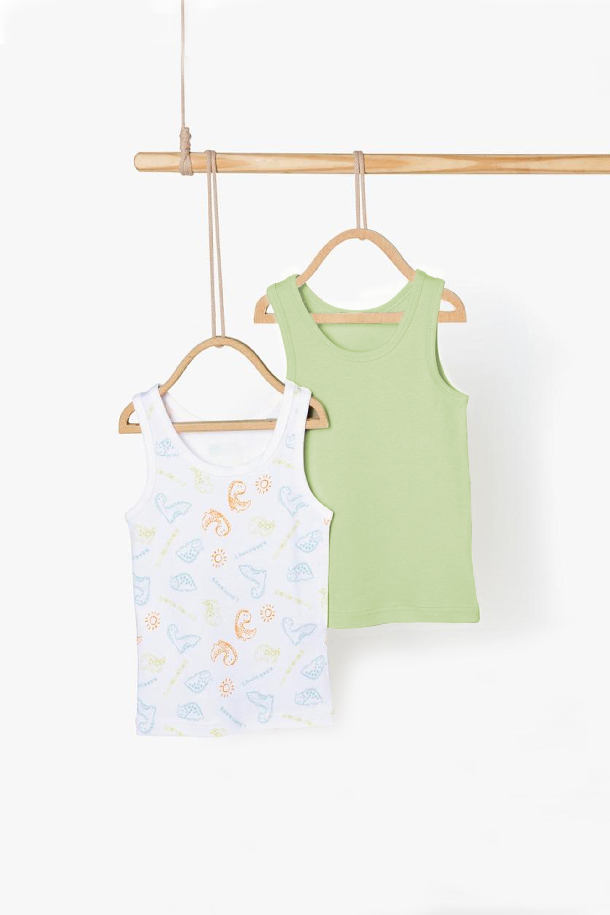 Pack of 2 Cotton Fabric Kid's Tank Tops
