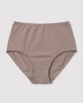 Warm taupe mocha high-waisted cotton hipster brief for women