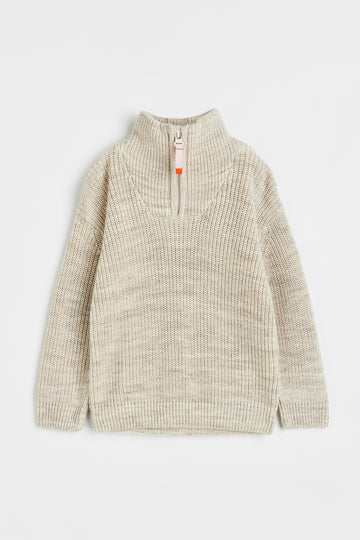 Boy's Cotton Zip Up Sweater | Relaxed Fit