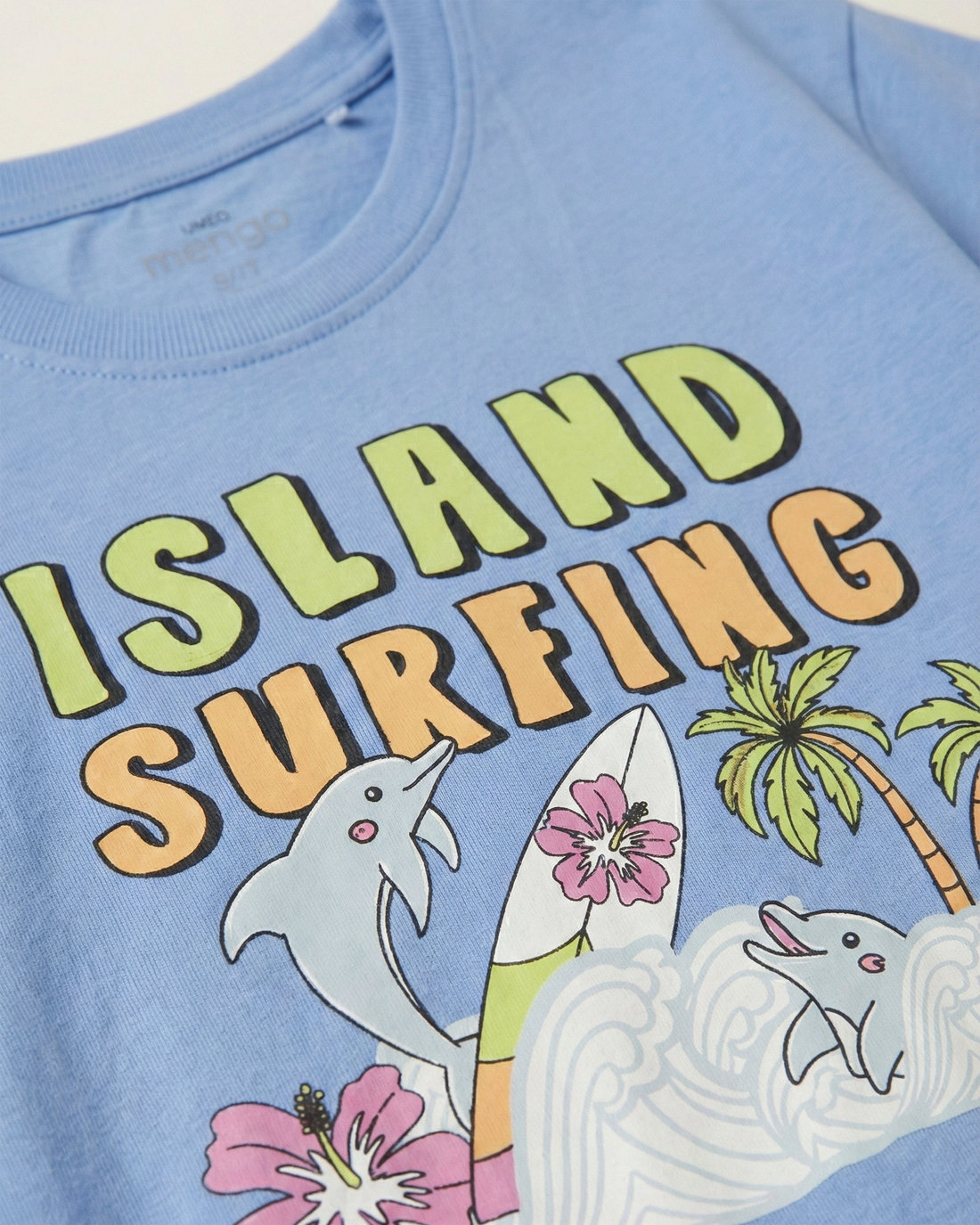 Kid Girl's Half Sleeve Cotton T-Shirt - Blue